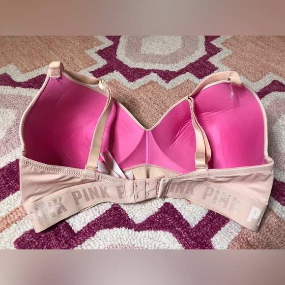 Victoria’s Secret Pink NWT Wear Everywhere Lightly Lined Nude Bra Size 36DD - Picture 7 of 9